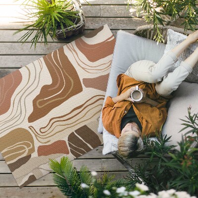 Tapis vinyle d’extérieur Lignes et taches bohèmes pastel