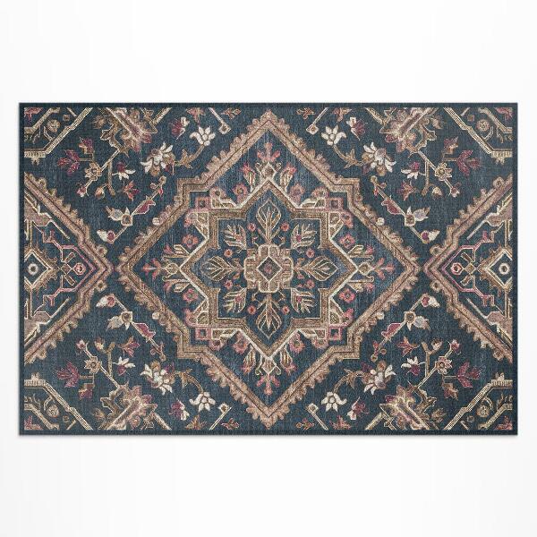 Tapis vinyle d’extérieur Motif végétal géométrique, style turc