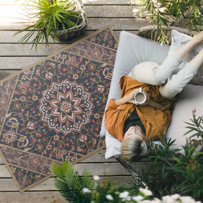 Tapis vinyle d’extérieur Richement décoré d'ornements de style turc