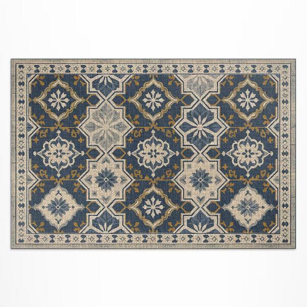 Tapis vinyle d’extérieur Carreaux marocains élégants en mosaïque