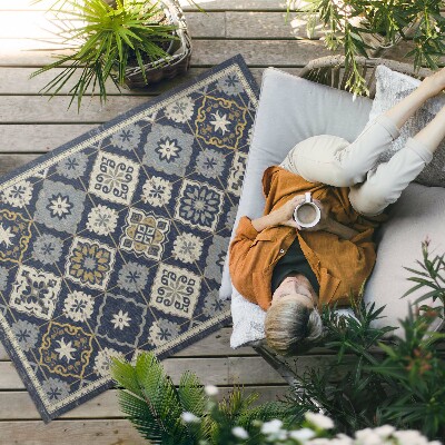 Tapis vinyle d’extérieur Carreaux richement décorés de style marocain