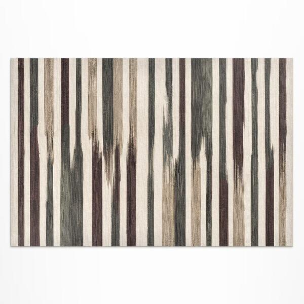 Tapis vinyle d’extérieur Rayures bohèmes peintes aux couleurs pastel