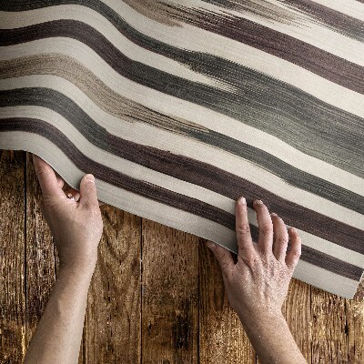 Tapis vinyle d’extérieur Rayures bohèmes peintes aux couleurs pastel