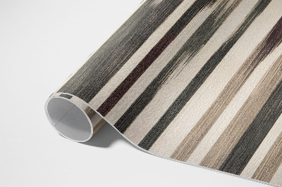 Tapis vinyle d’extérieur Rayures bohèmes peintes aux couleurs pastel