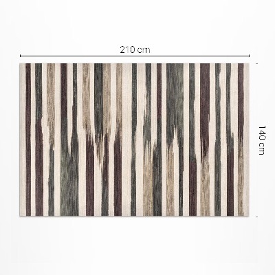 Tapis vinyle d’extérieur Rayures bohèmes peintes aux couleurs pastel