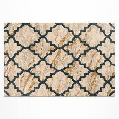 Tapis vinyle d’extérieur Mosaïque de marbre arabesque de style marocain