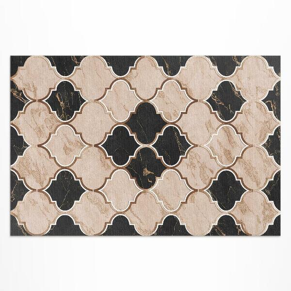 Tapis vinyle d’extérieur Mosaïque de marbre arabesque de style marocain