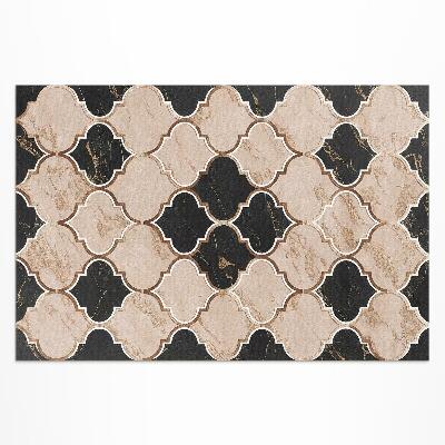 Tapis vinyle d’extérieur Mosaïque de marbre arabesque de style marocain