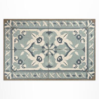 Tapis vinyle d’extérieur Carreaux portugais au délicat motif vintage