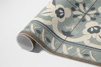 Tapis vinyle d’extérieur Carreaux portugais au délicat motif vintage