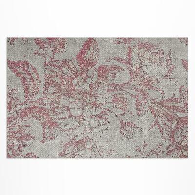 Tapis vinyle d’extérieur Motif floral vieilli vintage