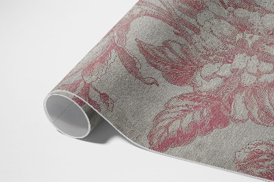 Tapis vinyle d’extérieur Motif floral vieilli vintage