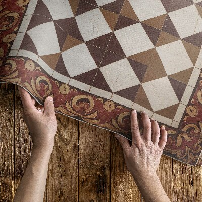 Tapis vinyle d’extérieur Carreaux de mosaïque vintage