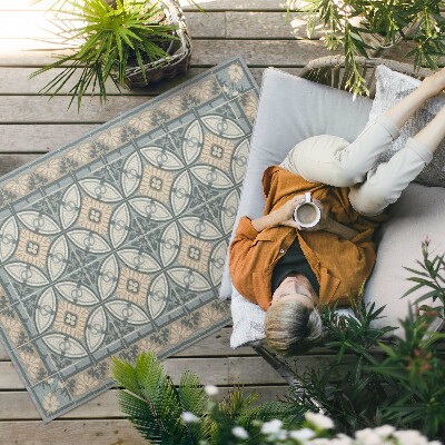 Tapis vinyle d’extérieur Carreaux de mosaïque décoratifs vintage