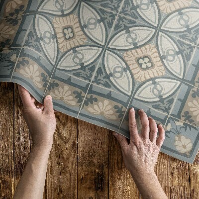 Tapis vinyle d’extérieur Carreaux de mosaïque décoratifs vintage