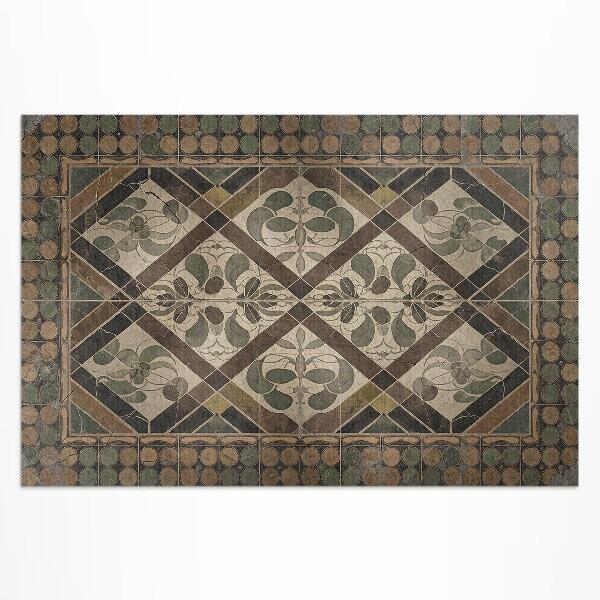 Tapis vinyle d’extérieur Motif vintage à motifs floraux