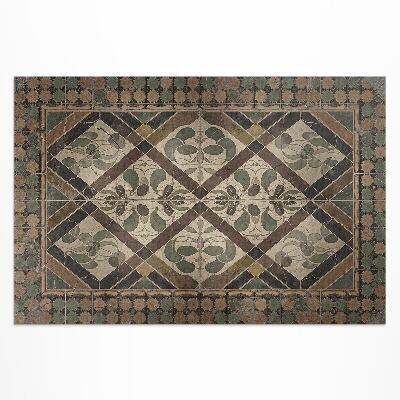 Tapis vinyle d’extérieur Motif vintage à motifs floraux