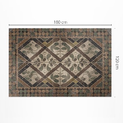 Tapis vinyle d’extérieur Motif vintage à motifs floraux