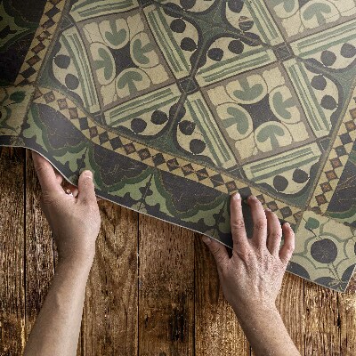 Tapis vinyle d’extérieur Carreaux artistiques classiques