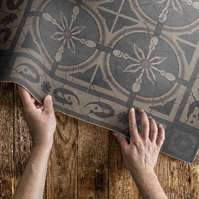 Tapis vinyle d’extérieur Ornement géométrique rustique