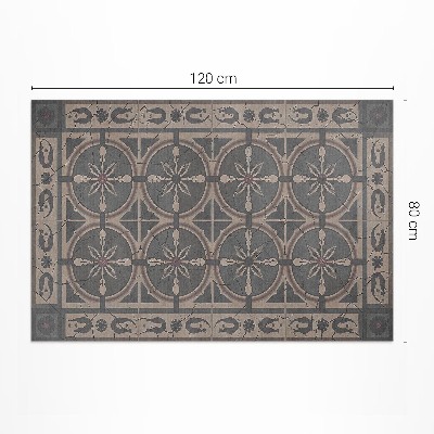 Tapis vinyle d’extérieur Ornement géométrique rustique