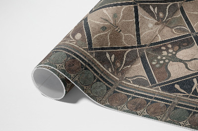 Tapis vinyle d’extérieur Géométrie élégante sur des carreaux vintage