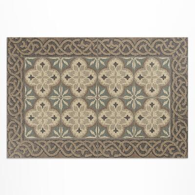 Tapis vinyle d’extérieur Carreaux rétro à motifs géométriques