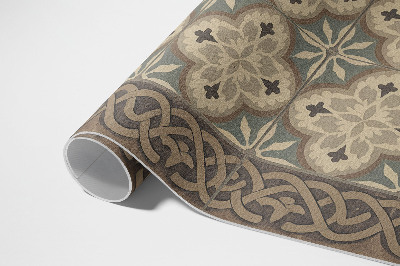 Tapis vinyle d’extérieur Carreaux rétro à motifs géométriques