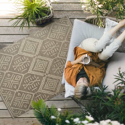 Tapis vinyle d’extérieur Inspirations rétro dans le style aztèque