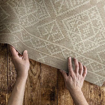 Tapis vinyle d’extérieur Motifs aztèques simples dans une forme classique