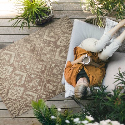 Tapis vinyle d’extérieur Inspirations anciennes dans les motifs aztèques