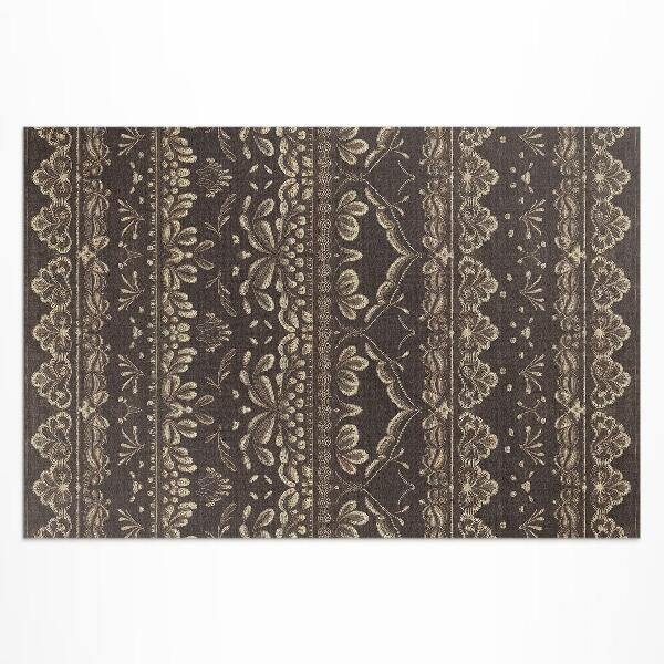 Tapis vinyle d’extérieur Tons terreux avec motifs botaniques