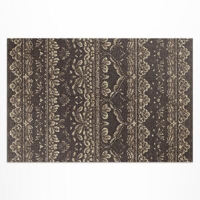 Tapis vinyle d’extérieur Tons terreux avec motifs botaniques