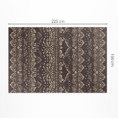 Tapis vinyle d’extérieur Tons terreux avec motifs botaniques