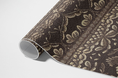 Tapis vinyle d’extérieur Tons terreux avec motifs botaniques