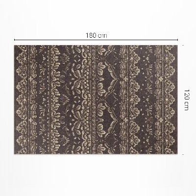 Tapis vinyle d’extérieur Tons terreux avec motifs botaniques