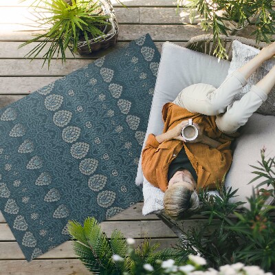 Tapis vinyle d’extérieur L'esthétique aztèque dans des motifs rétro
