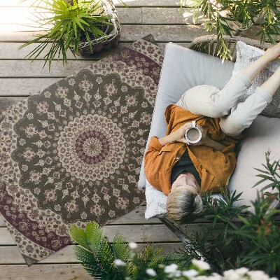 Tapis vinyle d’extérieur Mandalas aztèques vintage