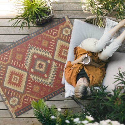 Tapis vinyle d’extérieur Harmonie des figures géométriques aztèques