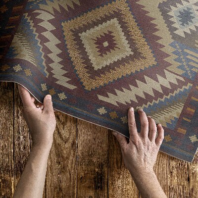 Tapis vinyle d’extérieur Motifs aztèques anciens pleins de symétrie