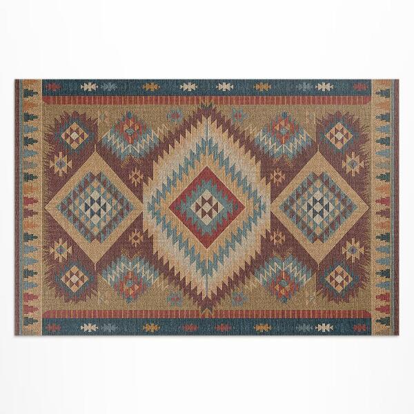 Tapis vinyle d’extérieur symétrie aztèque