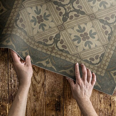 Tapis vinyle d’extérieur Motifs vintage symétriques