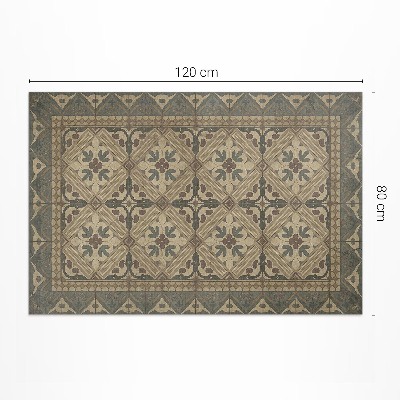 Tapis vinyle d’extérieur Motifs vintage symétriques