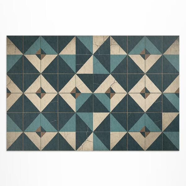 Tapis vinyle d’extérieur Carreaux Art déco aux formes géométriques