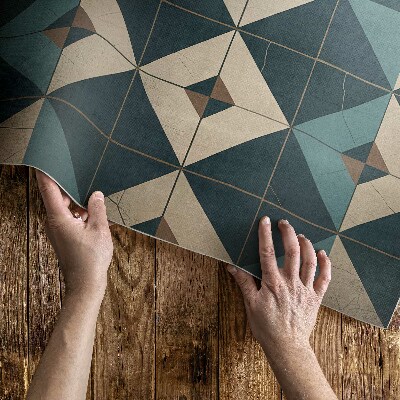 Tapis vinyle d’extérieur Carreaux Art déco aux formes géométriques