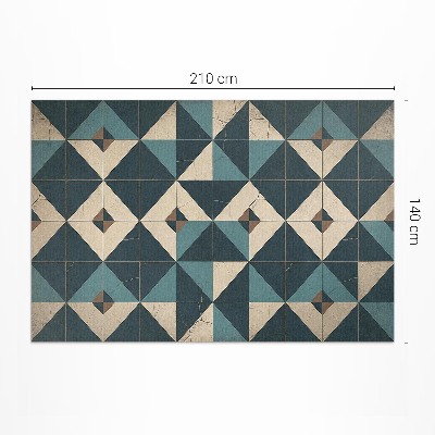 Tapis vinyle d’extérieur Carreaux Art déco aux formes géométriques