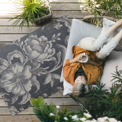 Tapis vinyle d’extérieur Motifs vintage romantiques