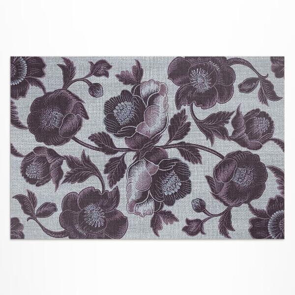 Tapis vinyle d’extérieur Fleurs vintage subtiles