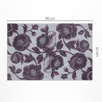Tapis vinyle d’extérieur Fleurs vintage subtiles