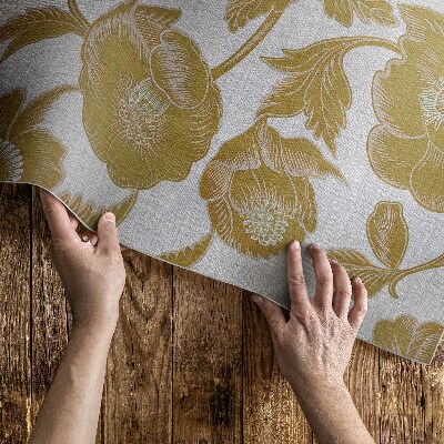 Tapis vinyle d’extérieur Motif botanique rétro